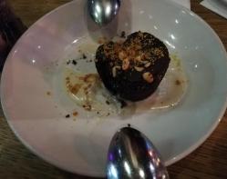 chocolate hazelnut truffle pudding, toasted hazelnut brittle, salted gianduja cream //Mildreds