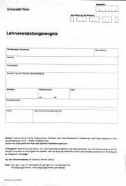 altes LVA-Zeugnis zum selber ausfuellen, Universitaet Wien ca 1996/public altes LVA-Zeugnis zum selber ausfuellen, Universitaet Wien ca 1996/public